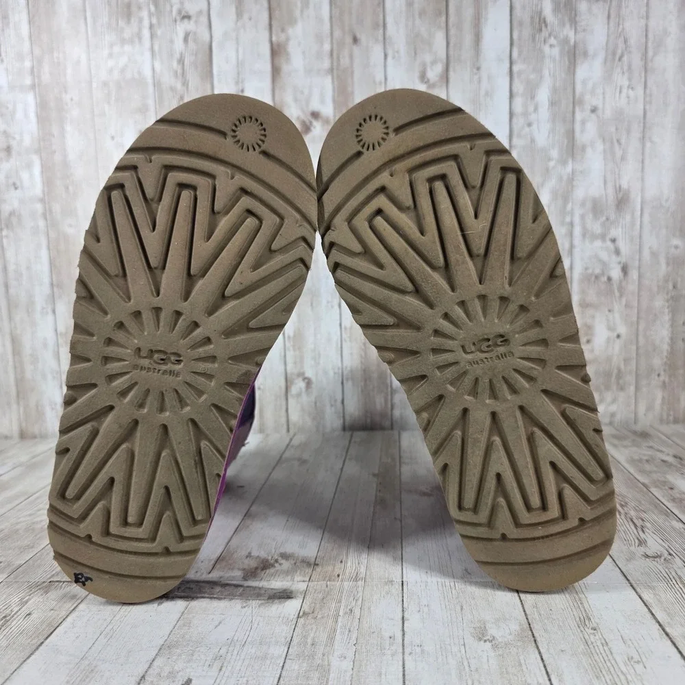 UGG Australia‎ Kids Classic Colorblock Boots Purple Pink Blue Size 6